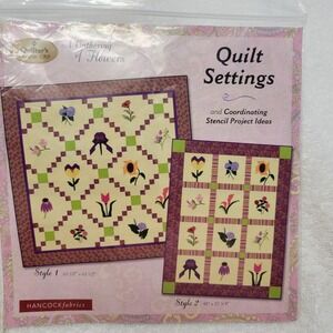 Hancock Fabrics Quilters Sampler Club A Gathering Of Flowers Quilt Setting READ